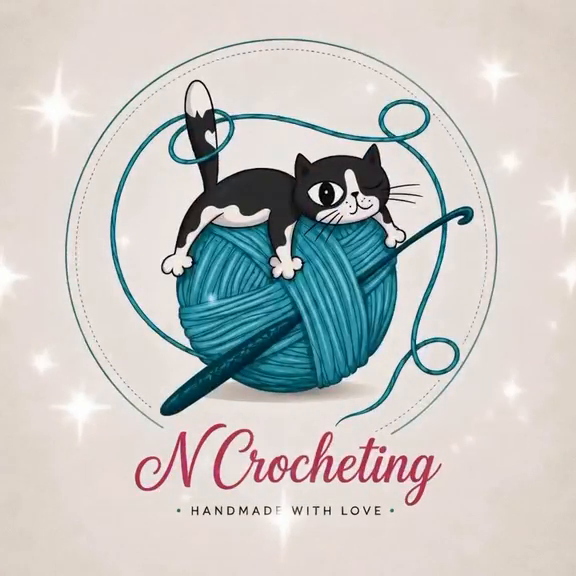Nesma Elnaker crochet cat & yarn logo